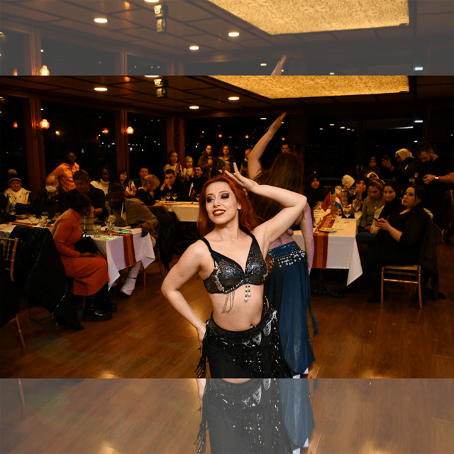 All Inclusive; Istanbul Bosphorus Dinner Cruise w/live shows - The all-inclusive meal and drink setup (soft drinks plus limited alcohol)