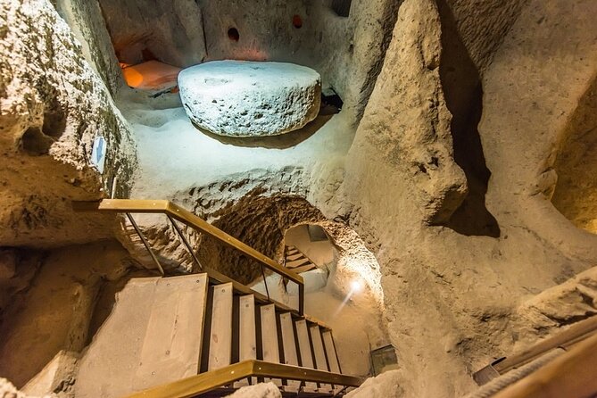 all inclusive/Istanbul to Cappadocia Green Day Tour via Plane - Kaymaklı Underground City: narrow tunnels, big engineering