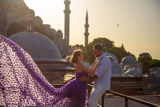 Flying Dress Photography on an Iconic Rooftop in Istanbul - A rooftop session that turns Istanbul into a photo set
