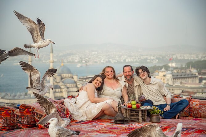 Flying Dress Photography on an Iconic Rooftop in Istanbul - Stop 2: Suleymaniye Mosque shots with a dreamy rooftop feel