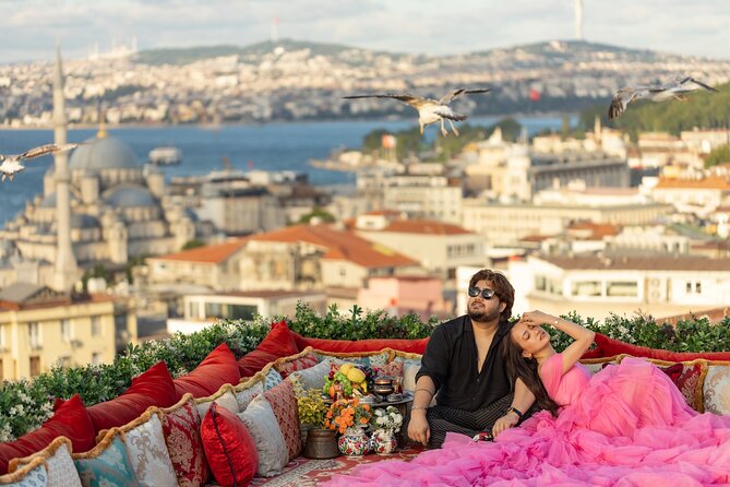 Flying Dress Photography on an Iconic Rooftop in Istanbul - What you receive after the shoot (photos, edits, and short video)