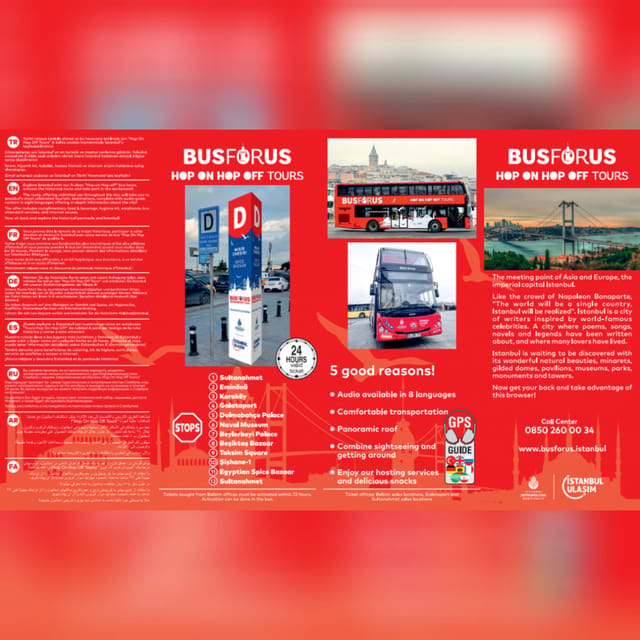 Istanbul: 48-Hour Hop-On Hop-Off Double Decker Bus Ticket - Audio guide in 8 languages: how to use it effectively
