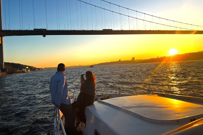 Istanbul Bosphorus Sunset Yacht Cruise With Live Guide And Snacks - Snacks, drinks, and comfort on a 25-meter motor yacht