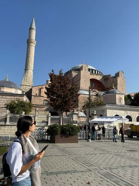 Istanbul: Hagia Sophia Ticket with Audio Guide & Blue Mosque - Visiting the Blue Mosque next door: free entry and the best timing windows