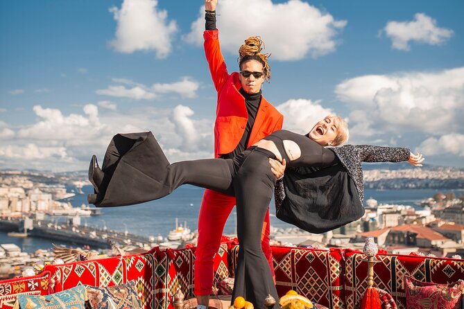 Istanbul Rooftop Photoshoot with Flying Dress - Turkish Lights Photo Corner: When You Want Control Over the Look
