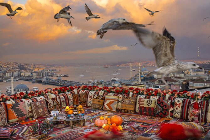 Istanbul Rooftop Photoshoot with Flying Dress - Coffee and Tea With Bosphorus View: A Small Detail That Changes the Mood