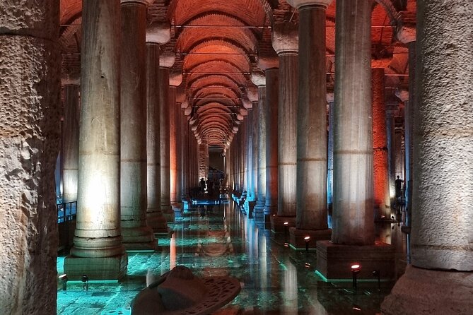 Istanbul Shore Excursion by TRAM: Half Day Private Tour from Port - Basilica Cistern (Sunken Palace): the Medusa Heads and that cool, watery hush