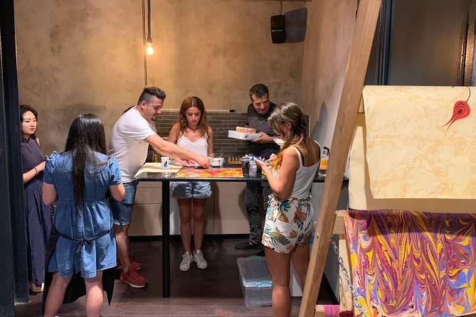 Once in a lifetime Experience: Turkish Marbling Art - Rooftop Break with a 360-Degree Istanbul View