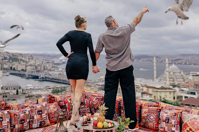 Rooftop Photoshoot in Istanbul - Colorful Lanterns and Rooftop Studio-Style Portraits