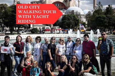 Skip line Old Town tour with Bosphorus Yacht Ride - Hagia Sophia Area, Hammam Details, and Milion Stone for the “Wait, Look Again” Moments