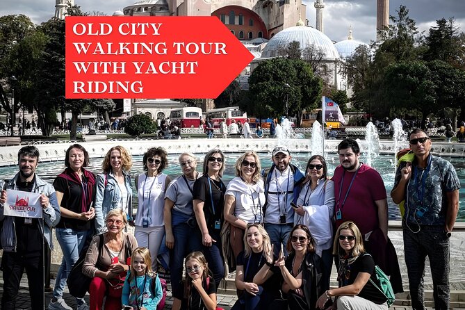 Skip line Old Town tour with Bosphorus Yacht Ride - Hagia Sophia Area, Hammam Details, and Milion Stone for the “Wait, Look Again” Moments