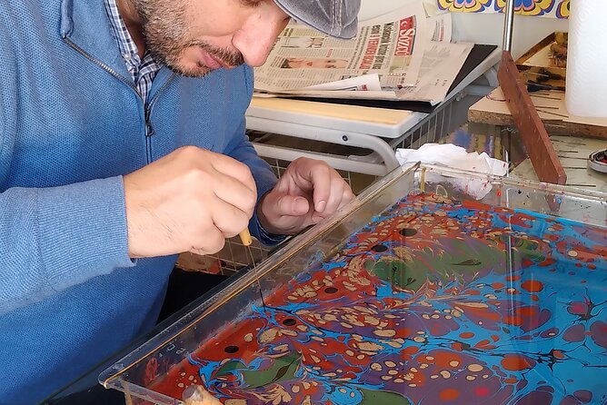 Turkish Marbling Paper Art Workshop - The Ebru Techniques You’ll Practice (Stone, Comb, and Floral Patterns)